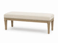 Banc en bois avec lin beige