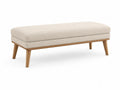 Banc en bois avec revêtement en polyester beige