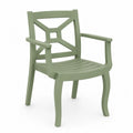 Chaise en plastique vert avec accoudoirs pour extérieur 85x56x57 cm
