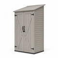 Abri de jardin en PVC gris 140x75x180 cm