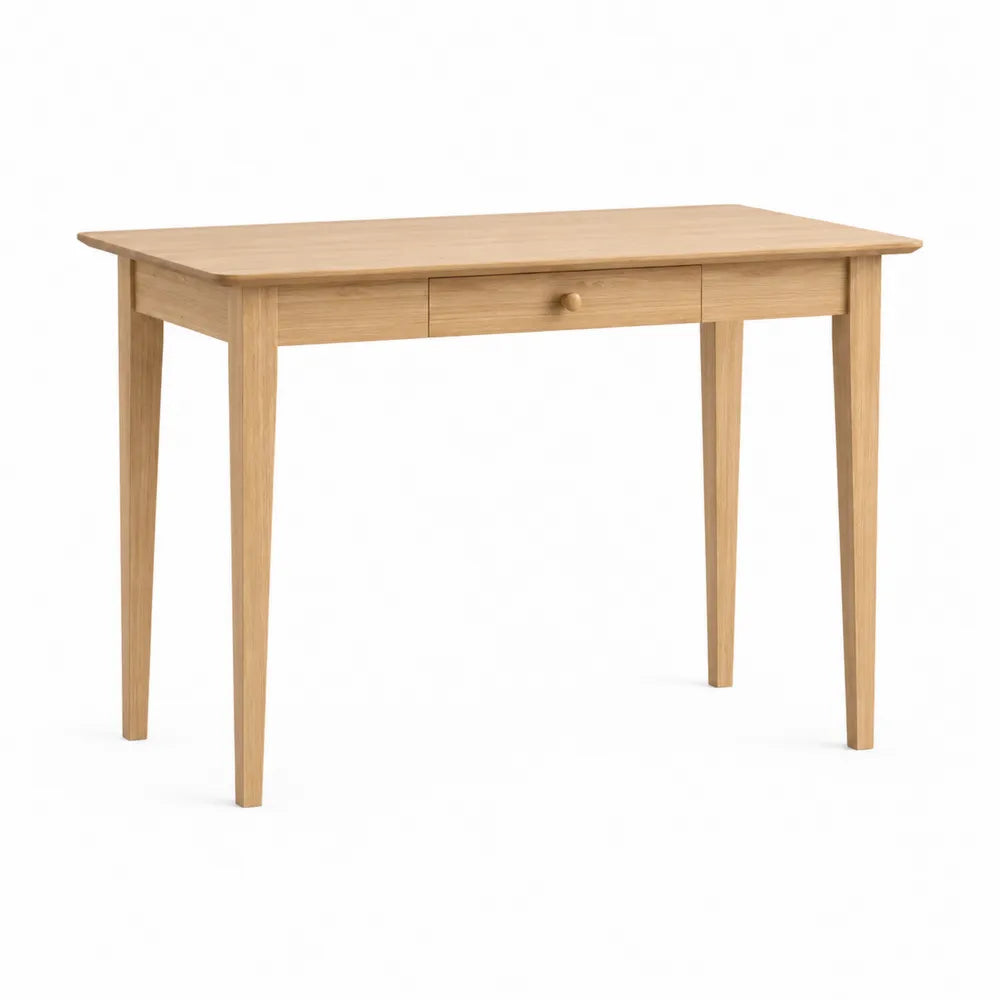 Bureau en bois de chêne avec tiroir 120x60x75 cm