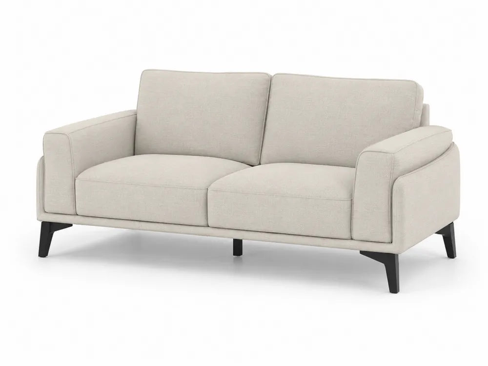 Canapé deux places en tissu polyester beige